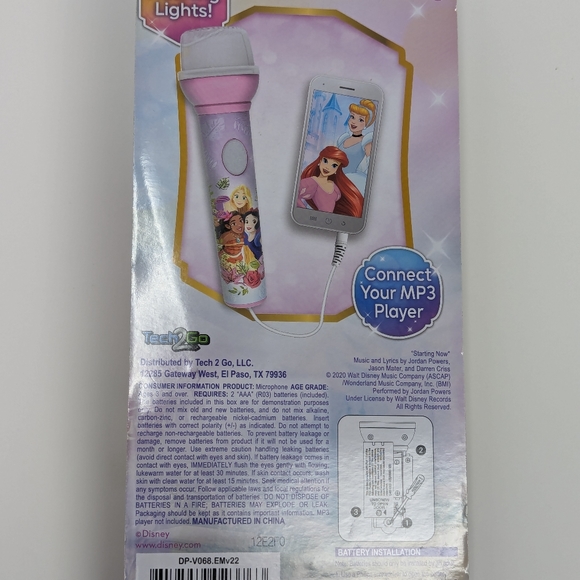Disney Princess microphone kids toy connect mp3 player - Picture 2 of 2